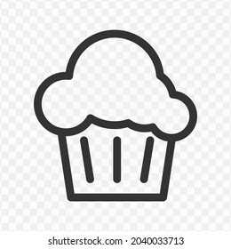 Vector illustration of cake icon in dark color and transparent background(png).