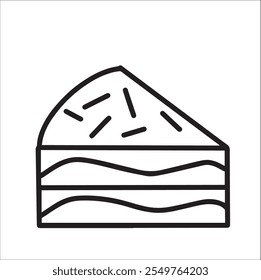 Vector illustration of cake icon with missis