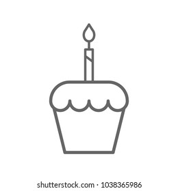 vector illustration: cake icon on the white background