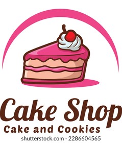 vector illustration of cake logo 