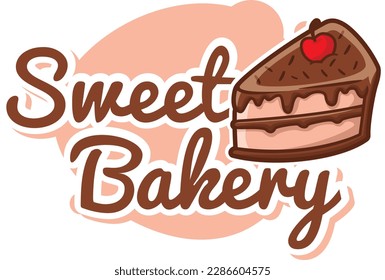 vector illustration of cake logo 