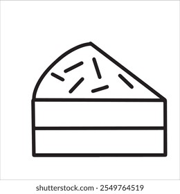 Vector illustration of a cake with a missis