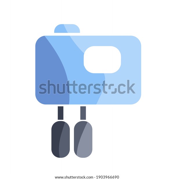 vector illustration of a cake mixer. illustrations for\
interiors, household furniture, home appliance.  flat minimalist\
design eps 10