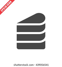 Vector illustration of cake piece icon