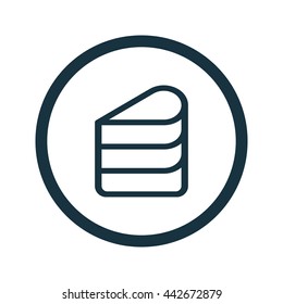Vector illustration of cake piece icon