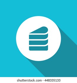 Vector illustration of cake piece icon