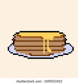 Vector illustration cake in pixel art