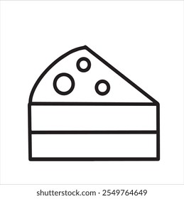 Vector illustration of a cake with round missis