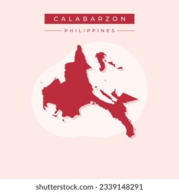 Vektorgrafik-Vektorgrafik von Calabarzon Karte Philippinen