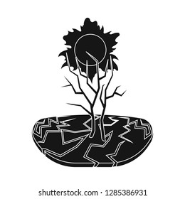 Vector illustration of calamity and crash icon. Set of calamity and disaster stock symbol for web.