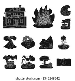 Vector illustration of calamity and crash icon. Collection of calamity and disaster vector icon for stock.