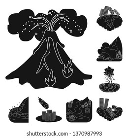 Vector illustration of calamity and crash logo. Set of calamity and disaster vector icon for stock.