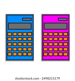 Vector illustration of a calculator for calculating