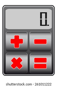 Vector illustration with calculator icon
