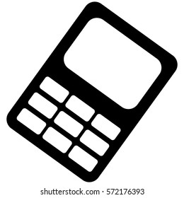 Vector Illustration of Calculator Icon in Black