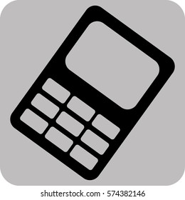Ilustración vectorial del icono de la calculadora en negro

