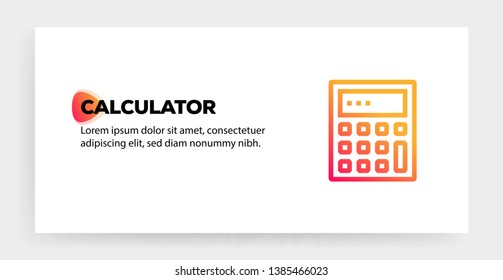 VECTOR ILLUSTRATION OF CALCULATOR ICON CONCEPT
