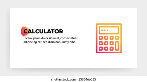 VECTOR ILLUSTRATION OF CALCULATOR ICON CONCEPT