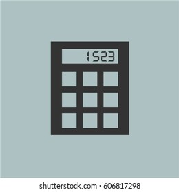 Vektorgrafik des Vektorsymbol-Calculator in grauer Farbe
