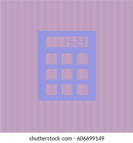 Vector illustration of Calculator vector icon in Lavender
