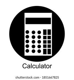 Ilustración vectorial de un icono de calculadora. Para la barra de notificación.