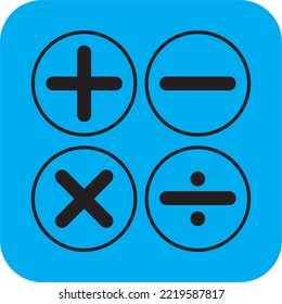 Vector illustration of calculator icon icon on a white background.