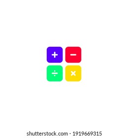 vector illustration of calculator logo icon. good for application logo or finance icon business.
