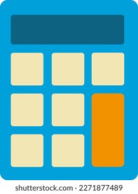 Vector illustration of a calculator. Performing mathematical calculations.