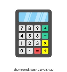 Vector illustration of calculator. Suitable for design element of calculator app, math equipment, and math software.