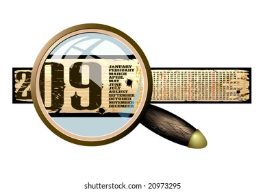 Vector illustration for Calendar 2009 (Banner)