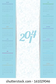 Vector illustration of Calendar 2014