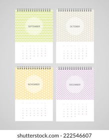 Vector illustration of Calendar for 2015