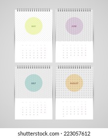 Vector illustration of Calendar for 2015