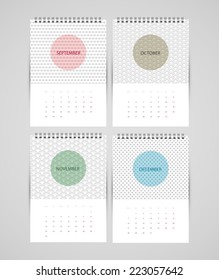 Vector illustration of Calendar for 2015