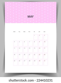 Vector illustration of Calendar for 2015