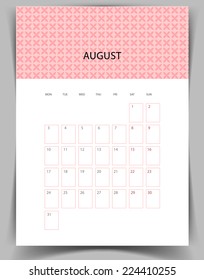 Vector illustration of Calendar for 2015