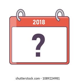 Vector Illustration Calendar 2018