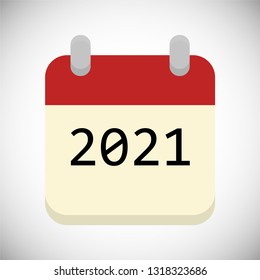 Vector illustration. Calendar for 2021 in a flat style. EPS10 