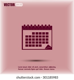Vector illustration of calendar 
