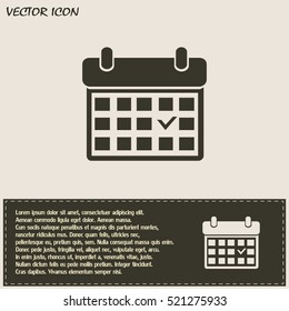 Vector illustration of calendar 