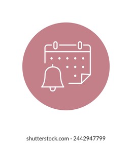 Vector illustration. Calendar color icon. Icon on isolated on white background. Perfect for your creative idea.