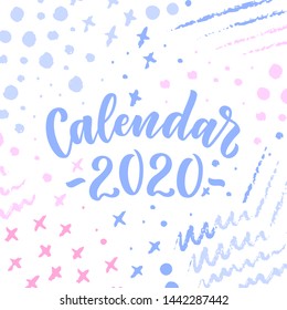 Vector illustration of calendar cover. For print notebooks, daily planner for companies and private use. Organizer and Schedule, diary, planner cover page template. Vector