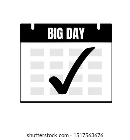 Vector illustration. Calendar. Flat date. Big day. Planning. Time management.