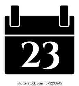 Vector Illustration of Calendar Having Numbers Icon in Black
