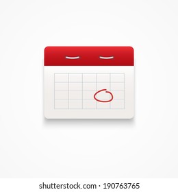 Vector illustration of calendar icon