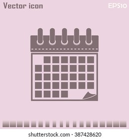 Vector illustration of calendar icon