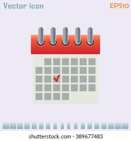 Vector illustration of calendar icon