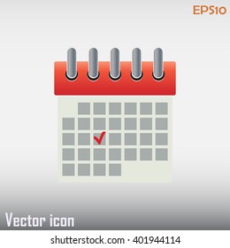 Vector illustration of calendar icon