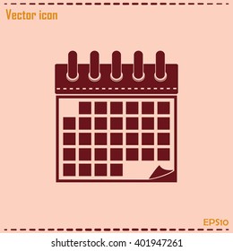 Vector illustration of calendar icon