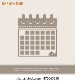 Vector illustration of calendar icon